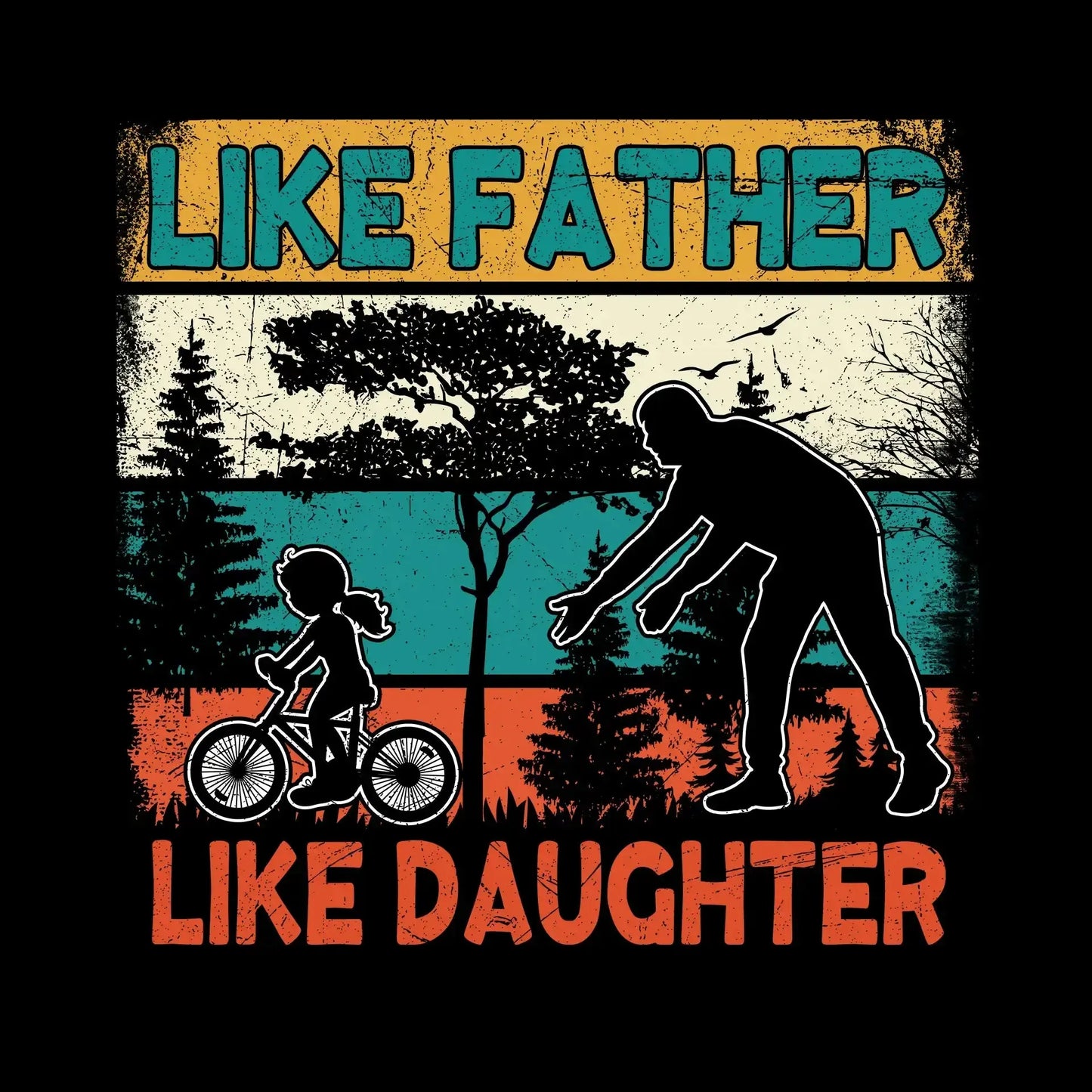 Like Father Like Daughter - Father’s Day T-Shirt-Black-S-Custom One Express