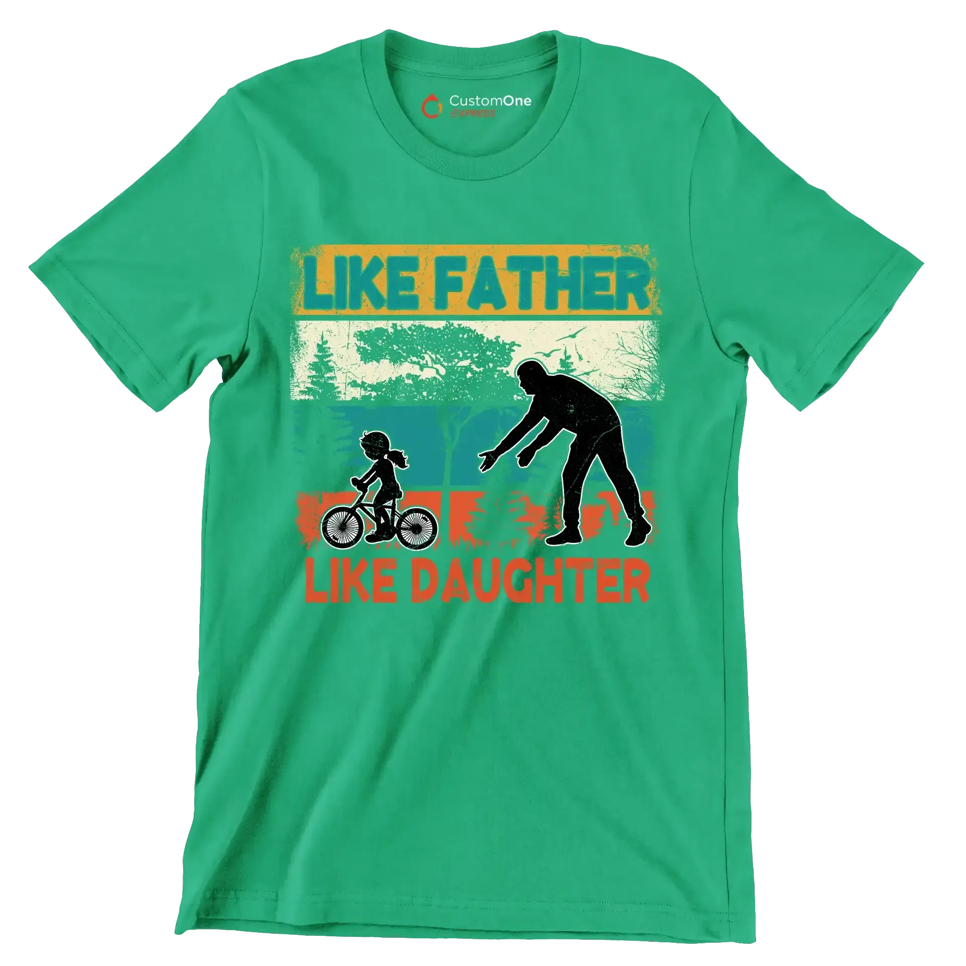 Like Father Like Daughter - Father’s Day T-Shirt-Green-S-Custom One Express