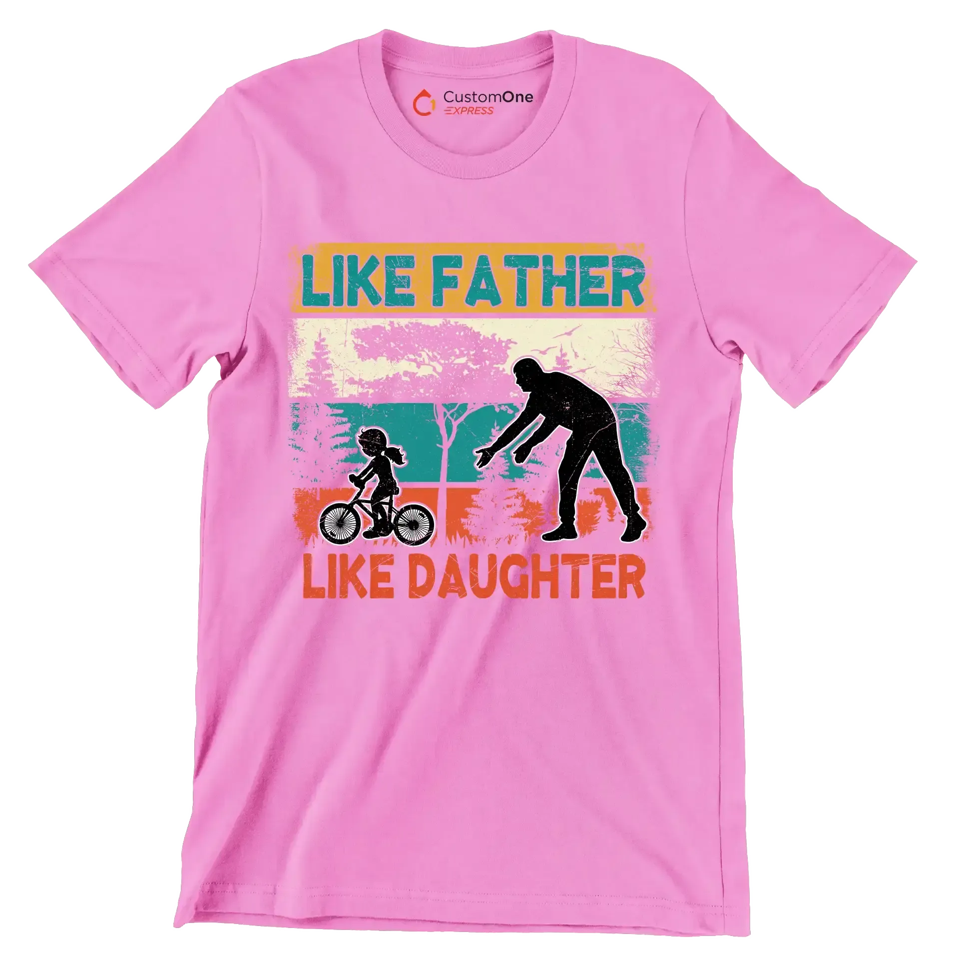 Like Father Like Daughter - Father’s Day T-Shirt-Pink-S-Custom One Express