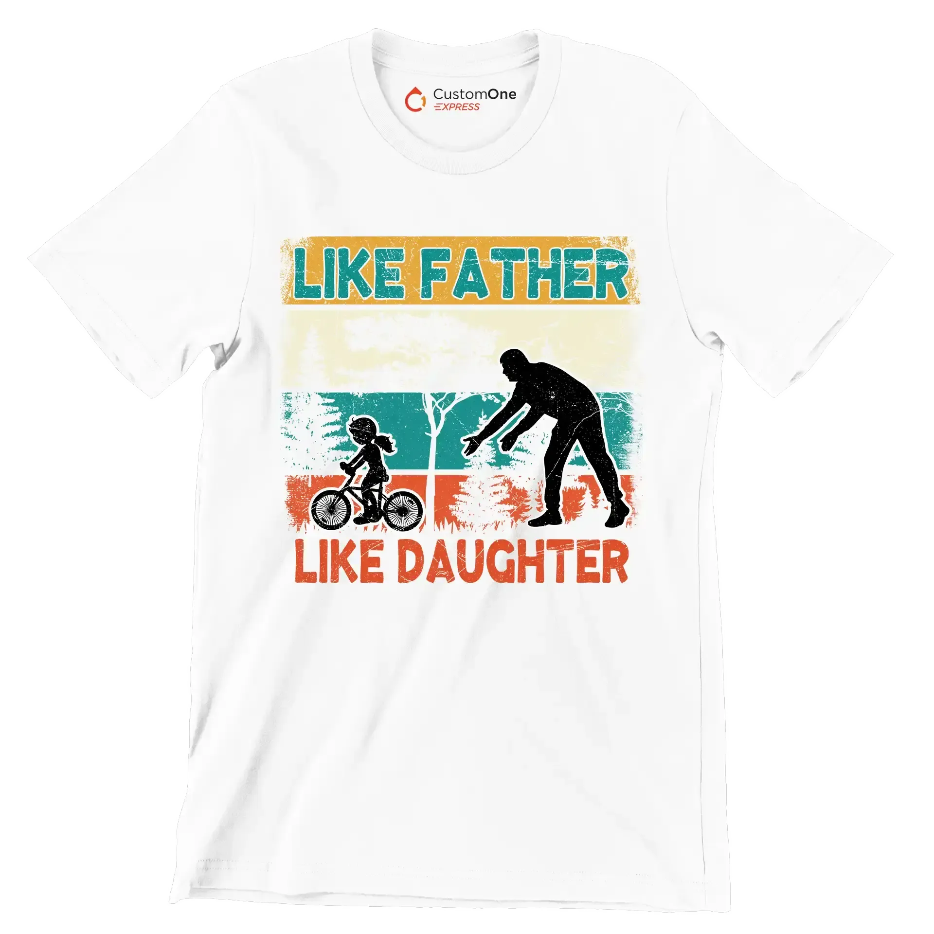 Like Father Like Daughter - Father’s Day T-Shirt-White-S-Custom One Express
