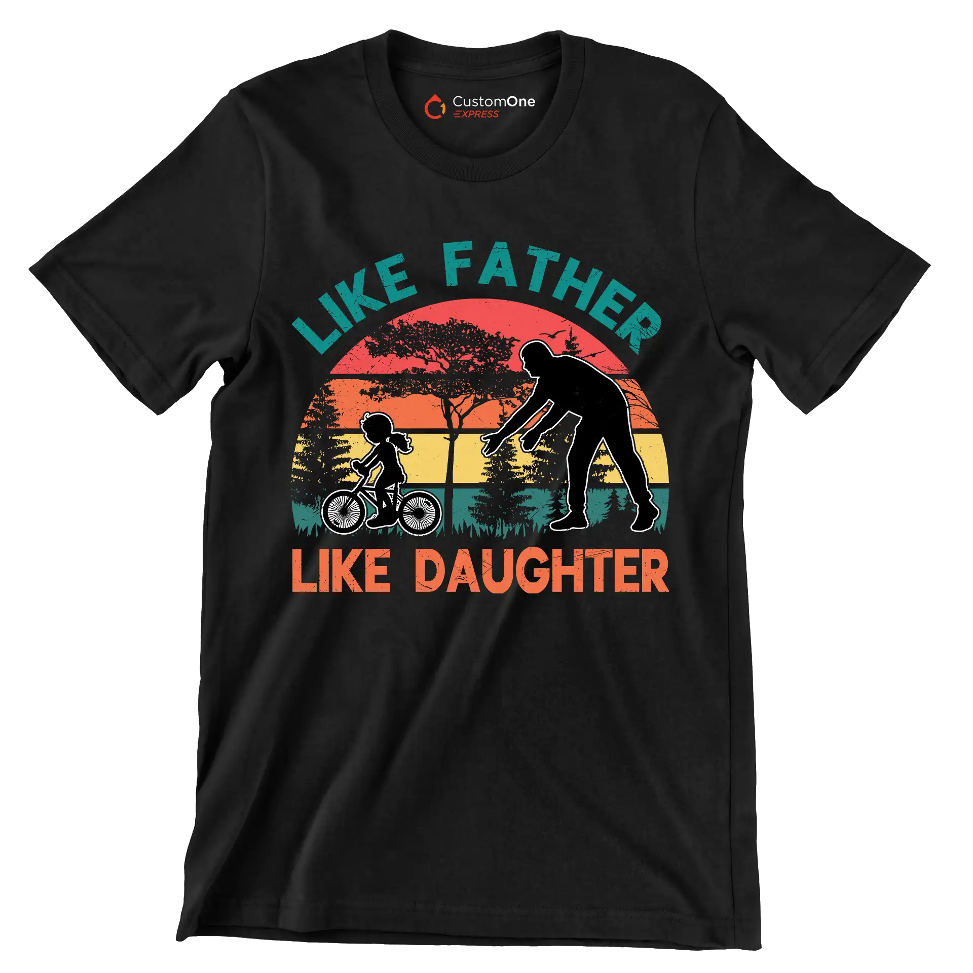 Like father Like Daughter - Father’s Day T-Shirt-Black-S-Custom One Express