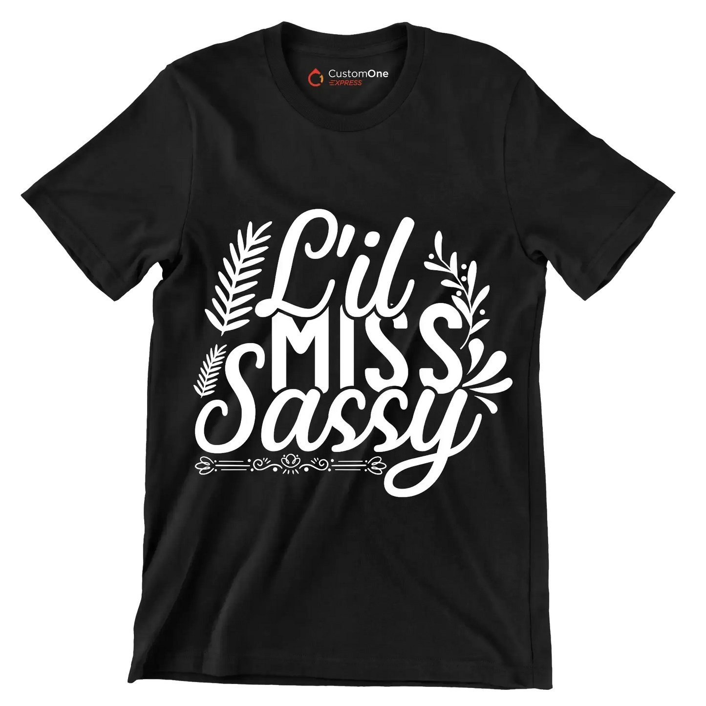 Lil miss sassy - Sarcasm Themed T-Shirt-Black-S-Custom One Express