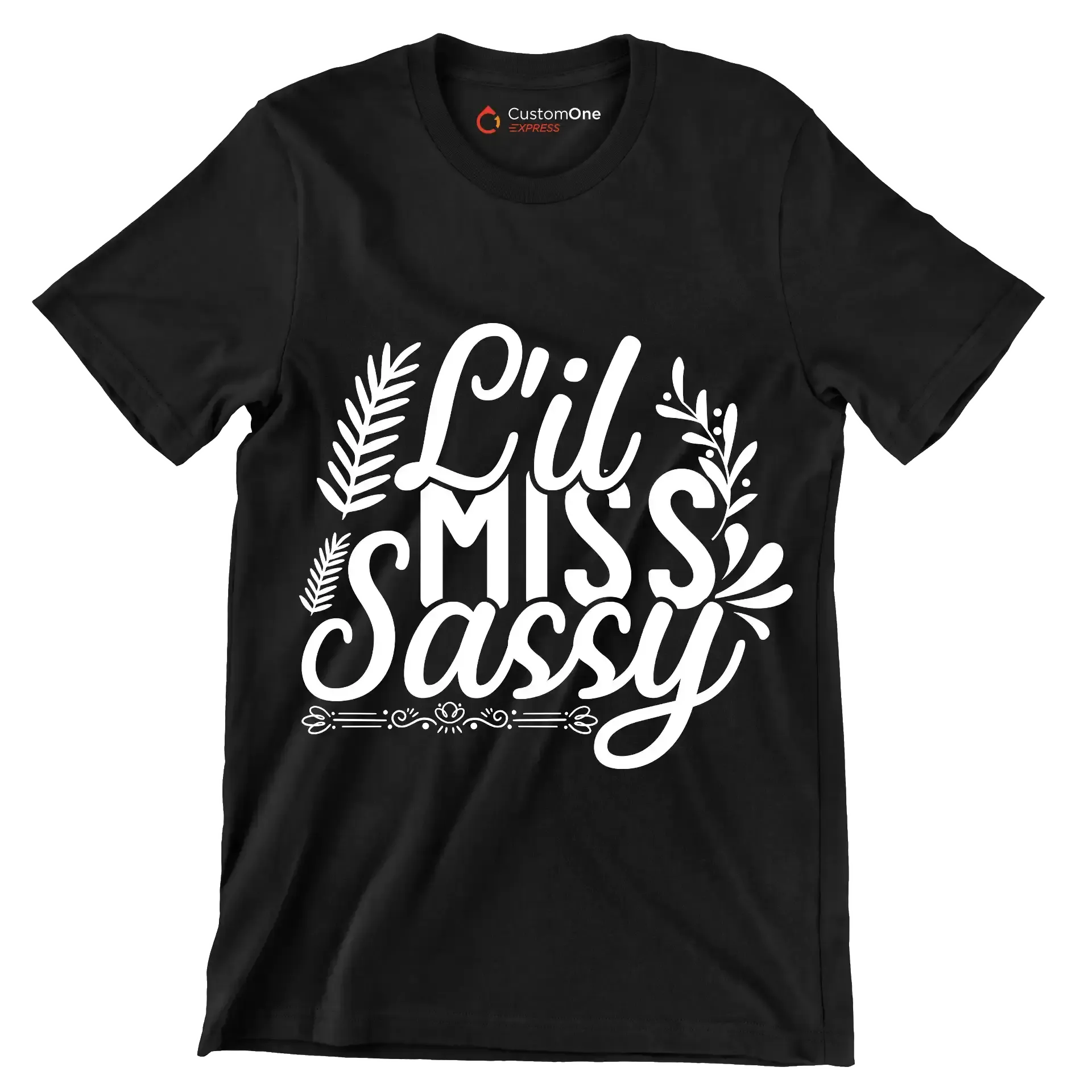 Lil miss sassy - Sarcasm Themed T-Shirt-Black-S-Custom One Express