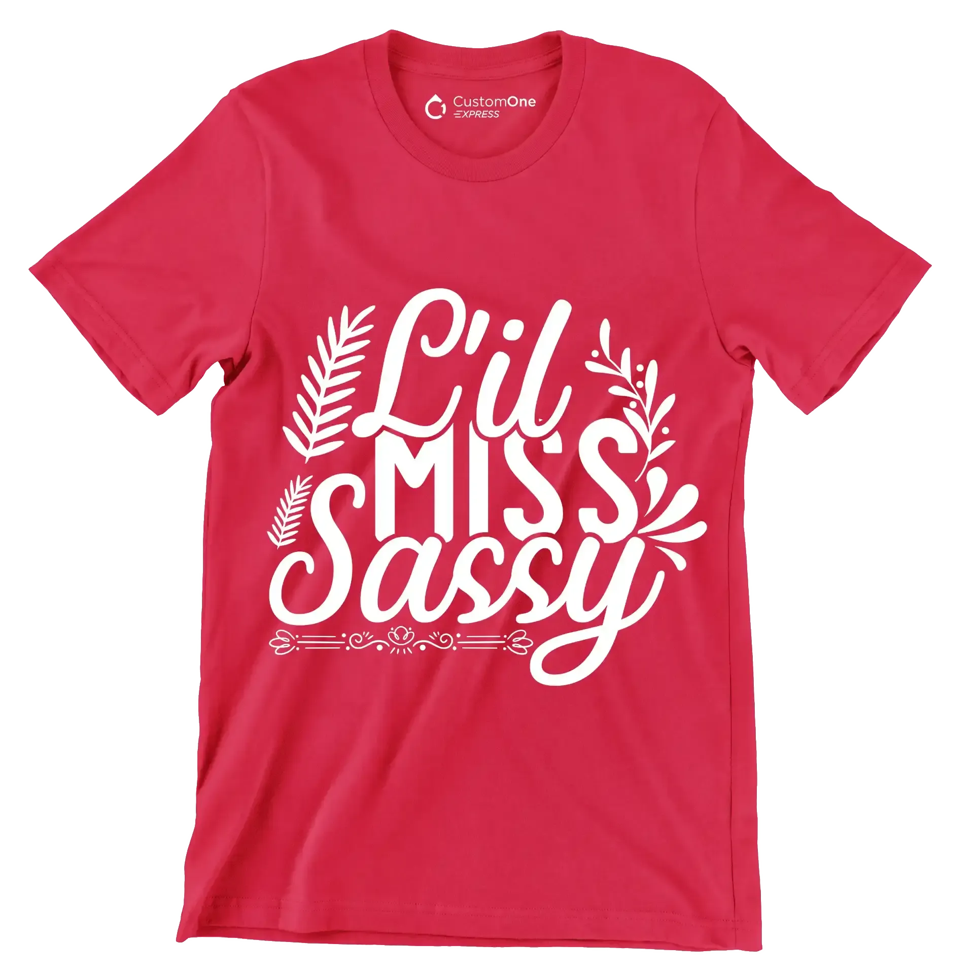 Lil miss sassy - Sarcasm Themed T-Shirt-Red-S-Custom One Express