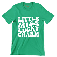 Little Miss Lucky Charm - St. Patrick's Day T-Shirt-Green-S-Custom One Express