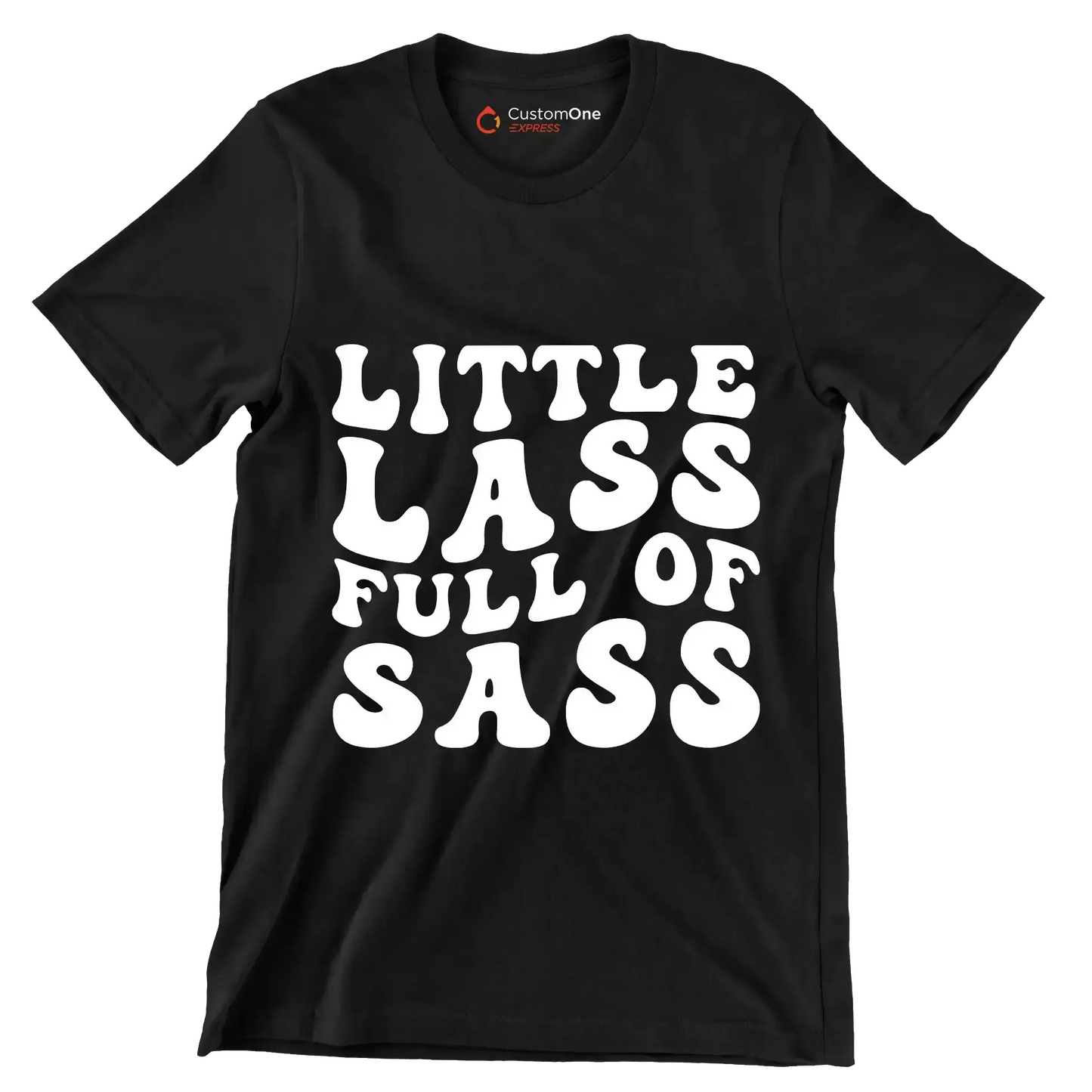 Little lass full of sass - St. Patrick's Day T-Shirt-Black-S-Custom One Express