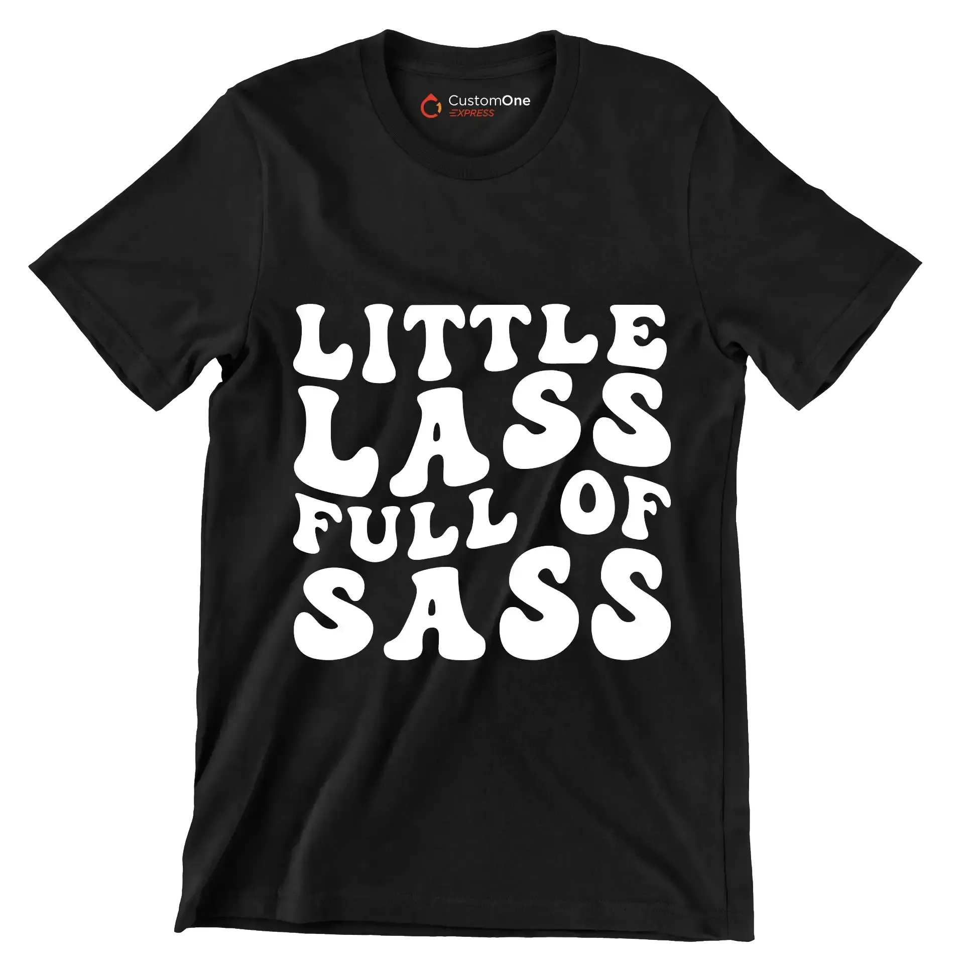 Little lass full of sass - St. Patrick's Day T-Shirt-Black-S-Custom One Express