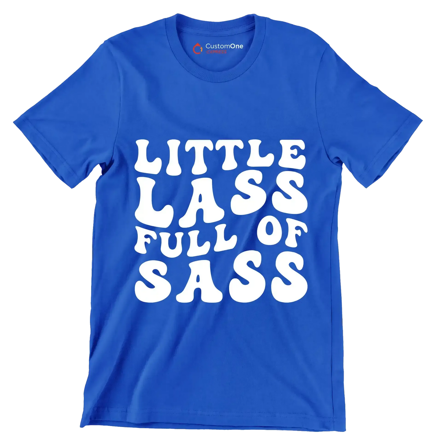 Little lass full of sass - St. Patrick's Day T-Shirt-Blue-S-Custom One Express