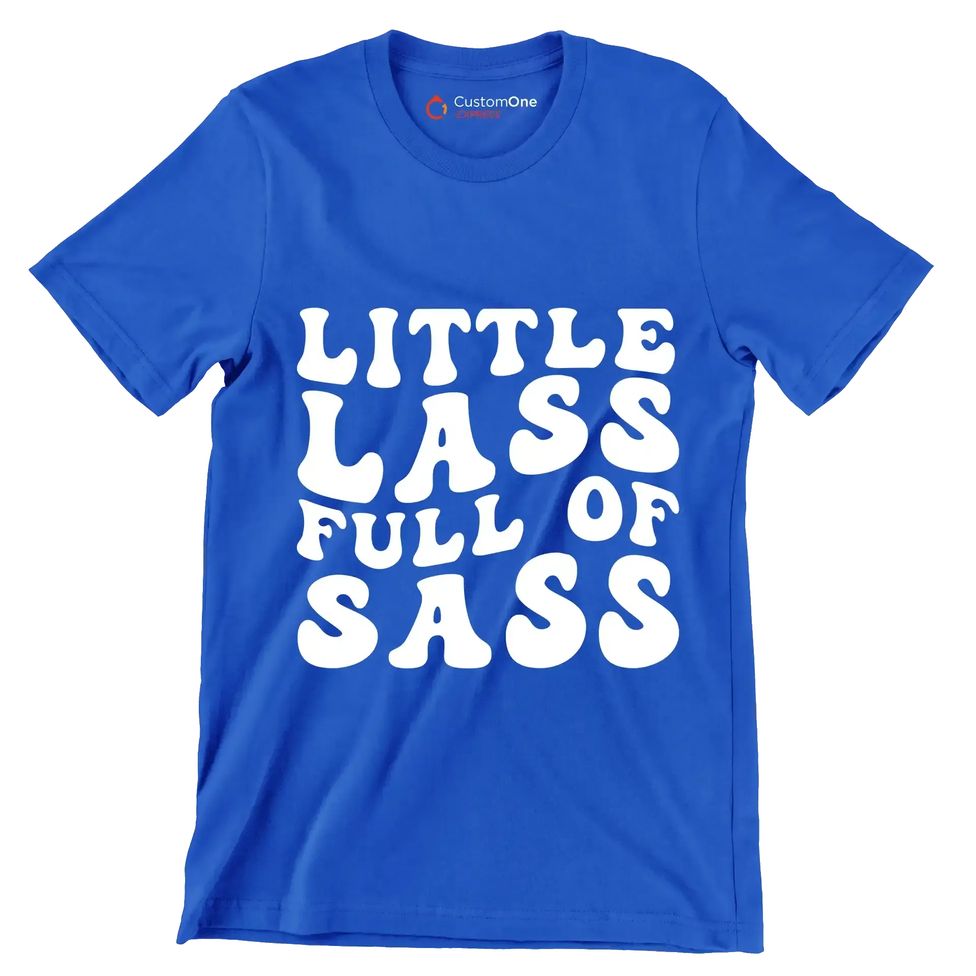 Little lass full of sass - St. Patrick's Day T-Shirt-Blue-S-Custom One Express