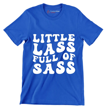 Little lass full of sass - St. Patrick's Day T-Shirt-Blue-S-Custom One Express