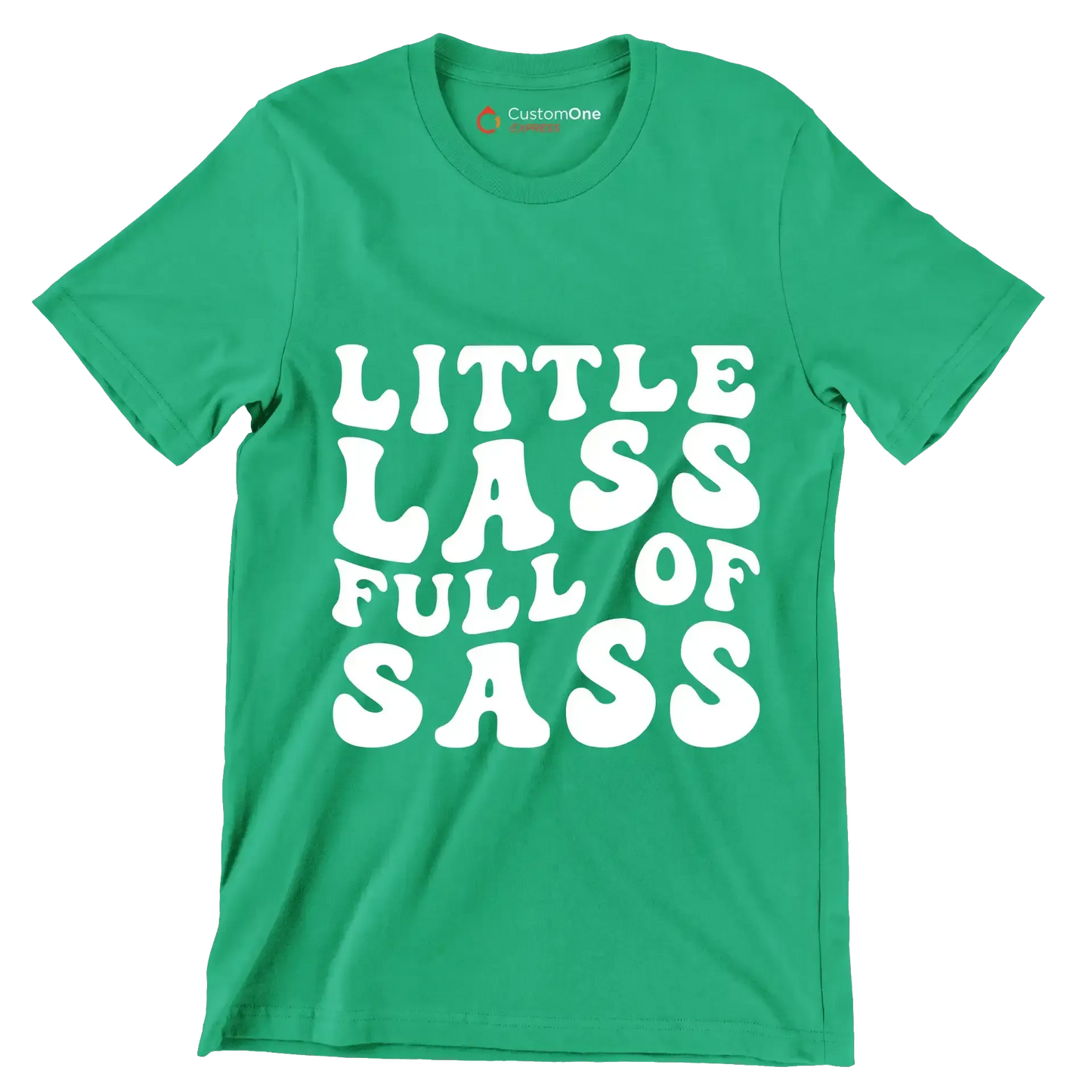 Little lass full of sass - St. Patrick's Day T-Shirt-Green-S-Custom One Express