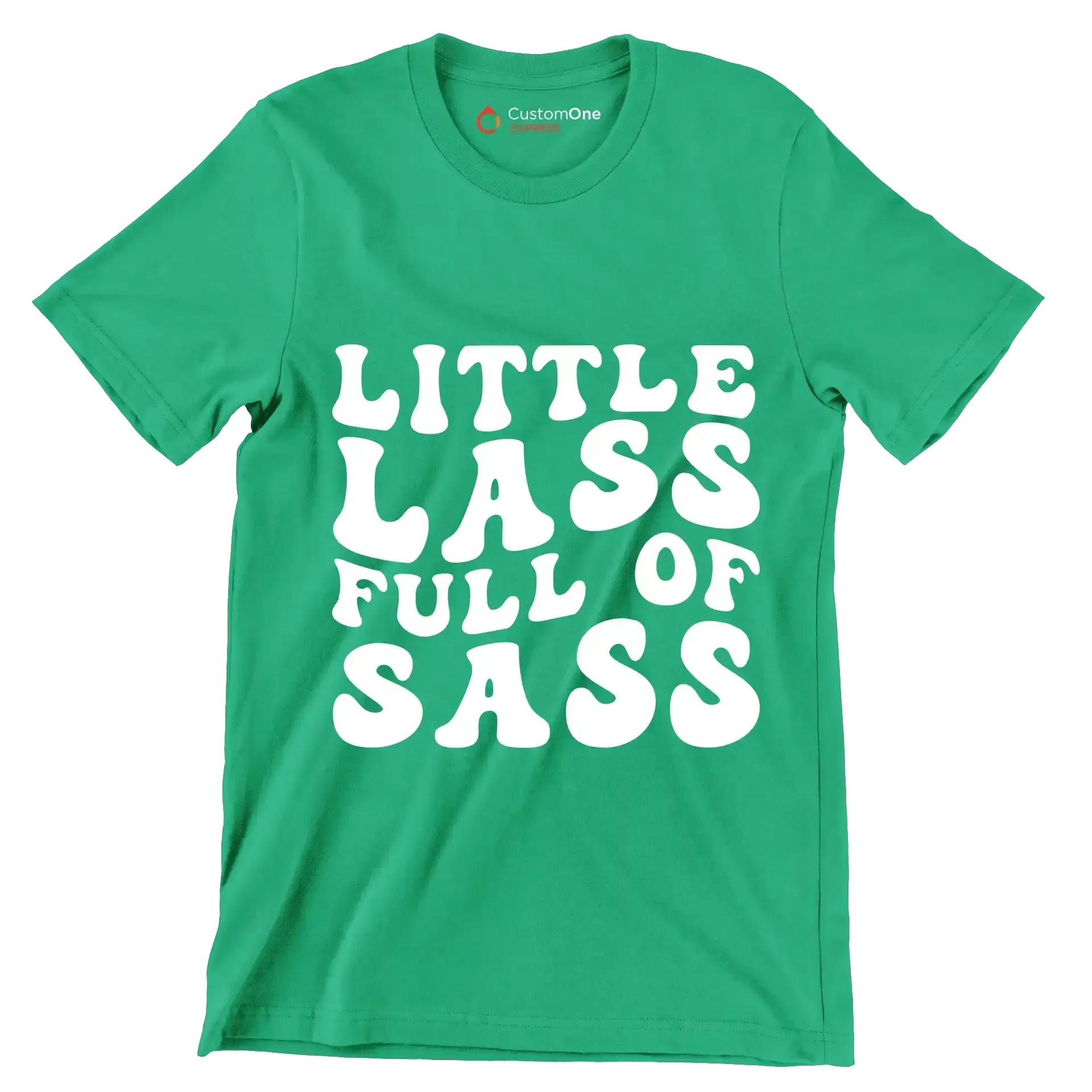 Little lass full of sass - St. Patrick's Day T-Shirt-Green-S-Custom One Express