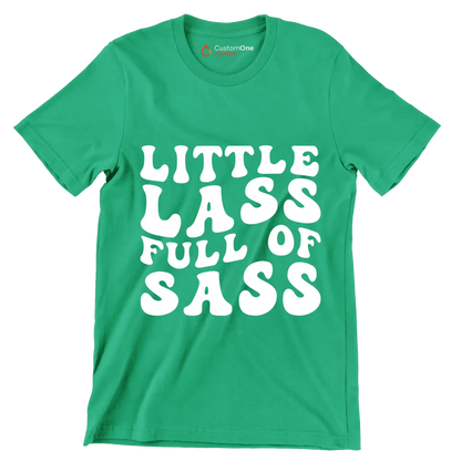 Little lass full of sass - St. Patrick's Day T-Shirt-Green-S-Custom One Express