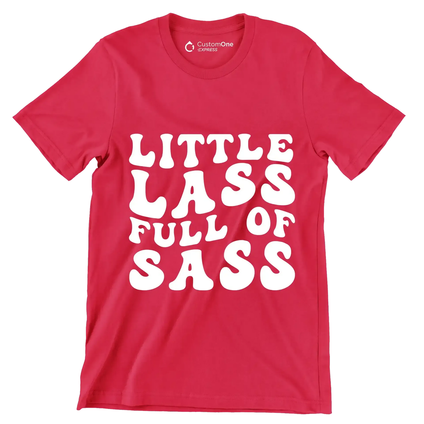 Little lass full of sass - St. Patrick's Day T-Shirt-Red-S-Custom One Express