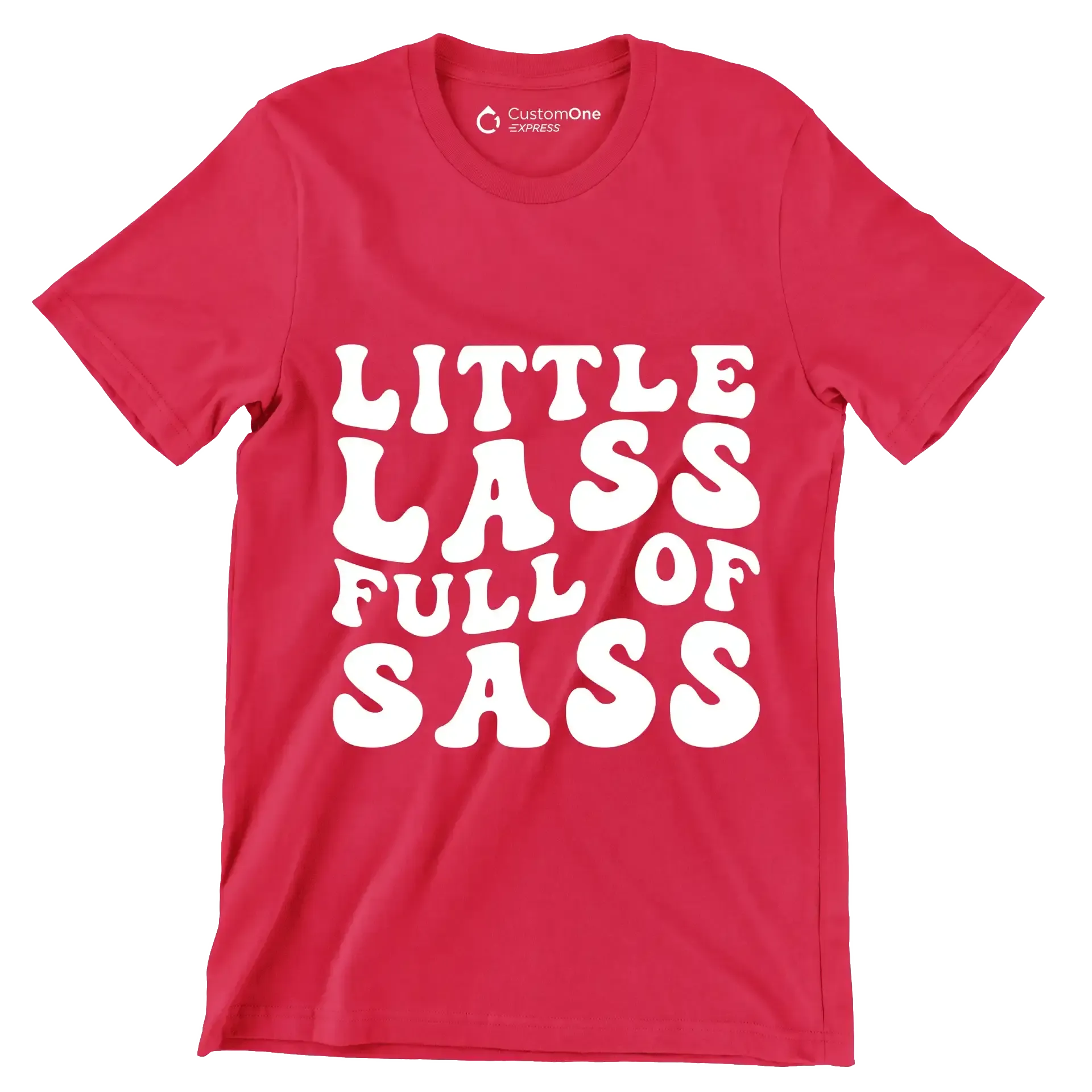 Little lass full of sass - St. Patrick's Day T-Shirt-Red-S-Custom One Express