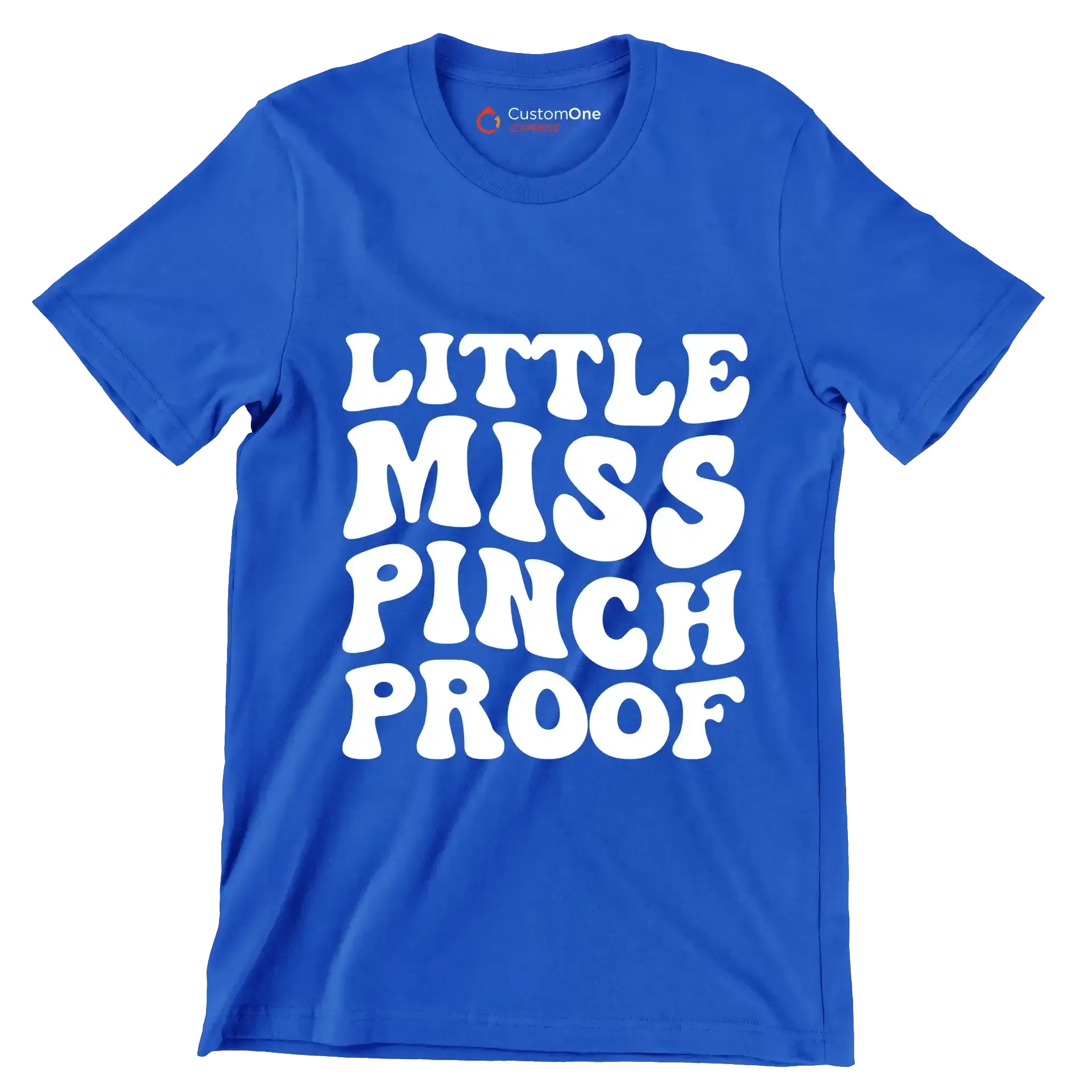 Little miss pinch proof - St. Patrick's Day T-Shirt-Blue-S-Custom One Express