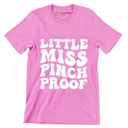 Little miss pinch proof - St. Patrick's Day T-Shirt-Pink-S-Custom One Express