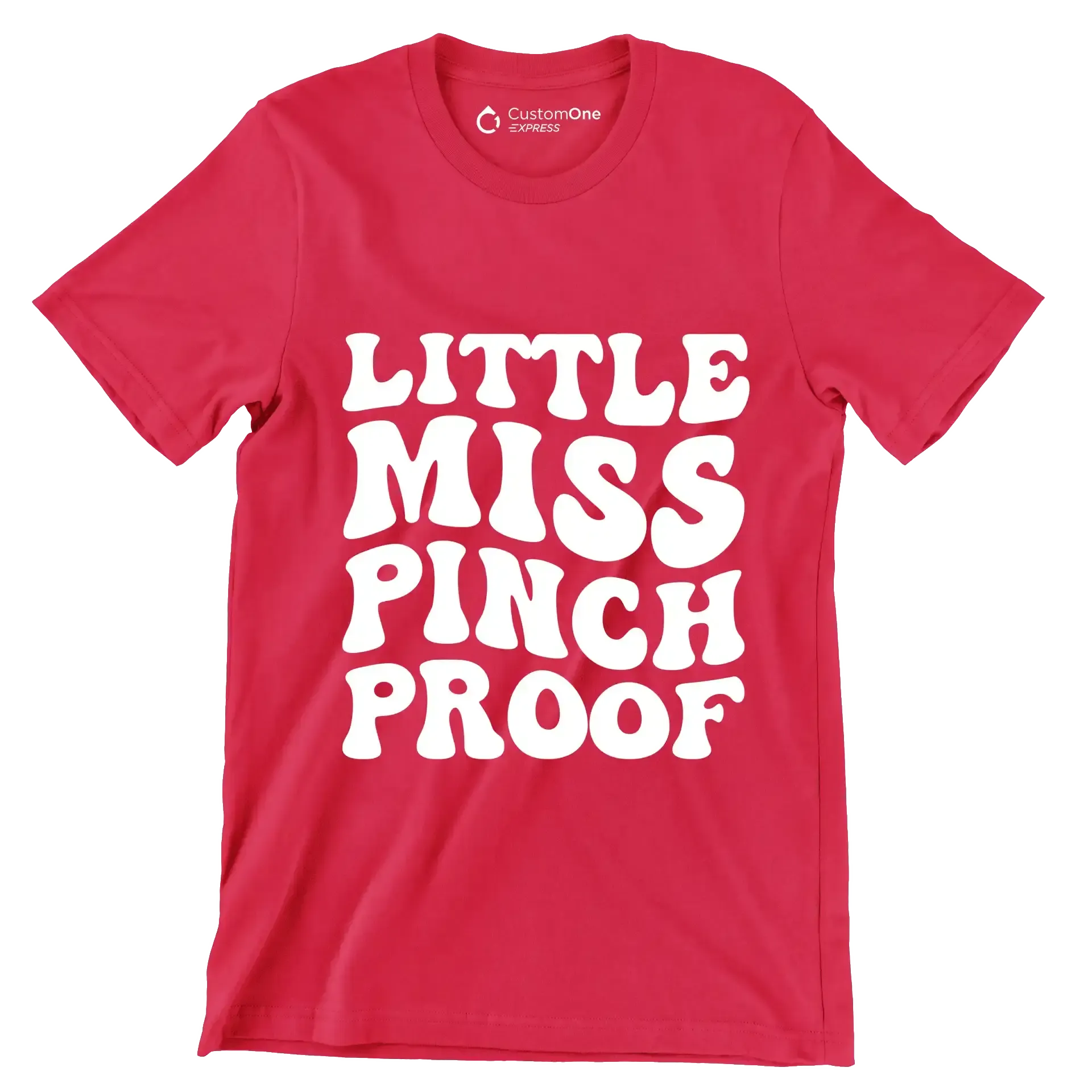 Little miss pinch proof - St. Patrick's Day T-Shirt-Red-S-Custom One Express