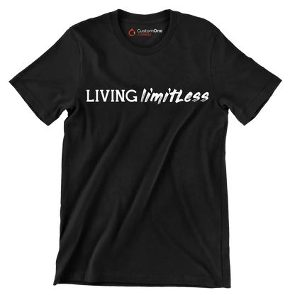 Living Limitless - Motivational Themed T-Shirt-Black-S-Custom One Express