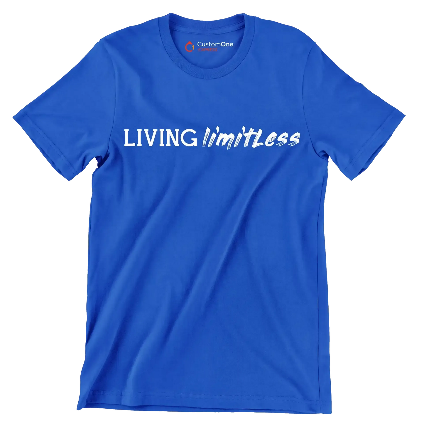 Living Limitless - Motivational Themed T-Shirt-Blue-S-Custom One Express