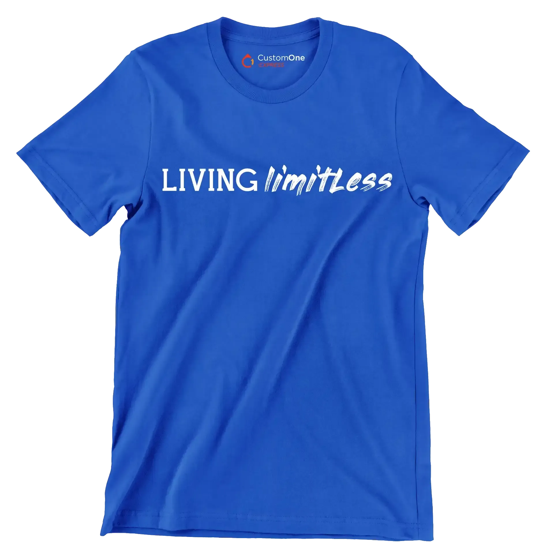 Living Limitless - Motivational Themed T-Shirt-Blue-S-Custom One Express