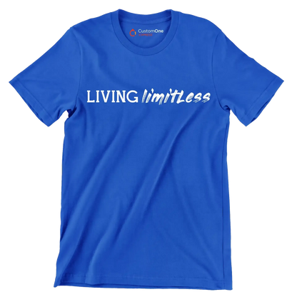 Living Limitless - Motivational Themed T-Shirt-Blue-S-Custom One Express