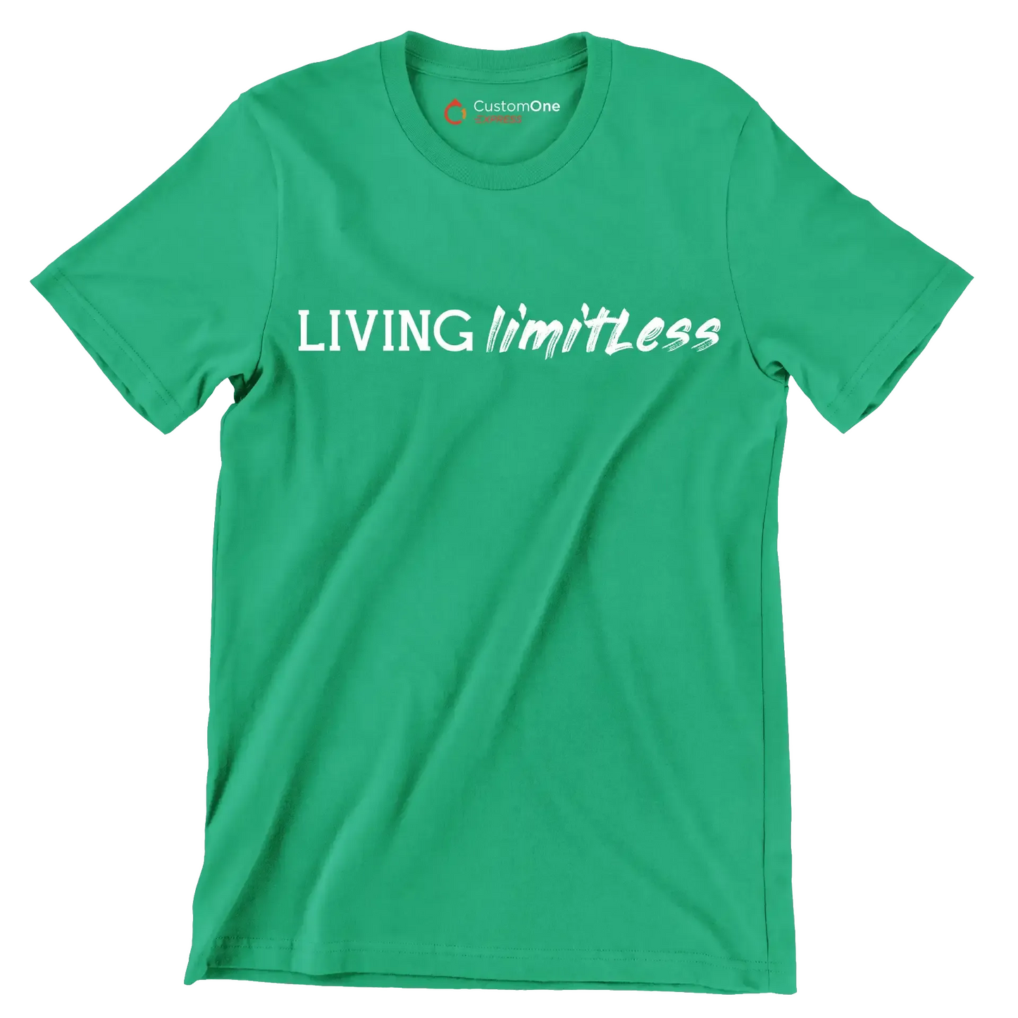 Living Limitless - Motivational Themed T-Shirt-Green-S-Custom One Express