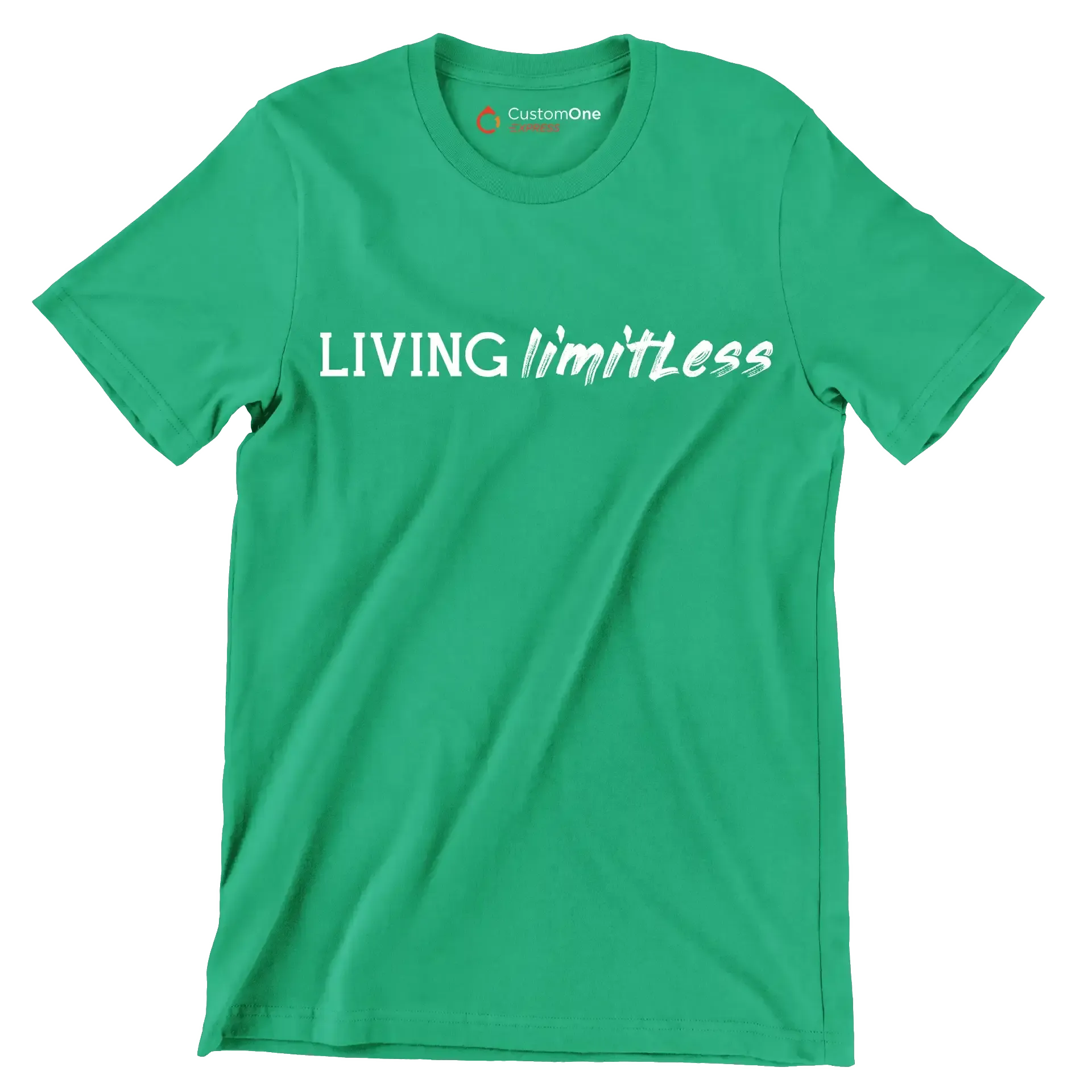 Living Limitless - Motivational Themed T-Shirt-Green-S-Custom One Express
