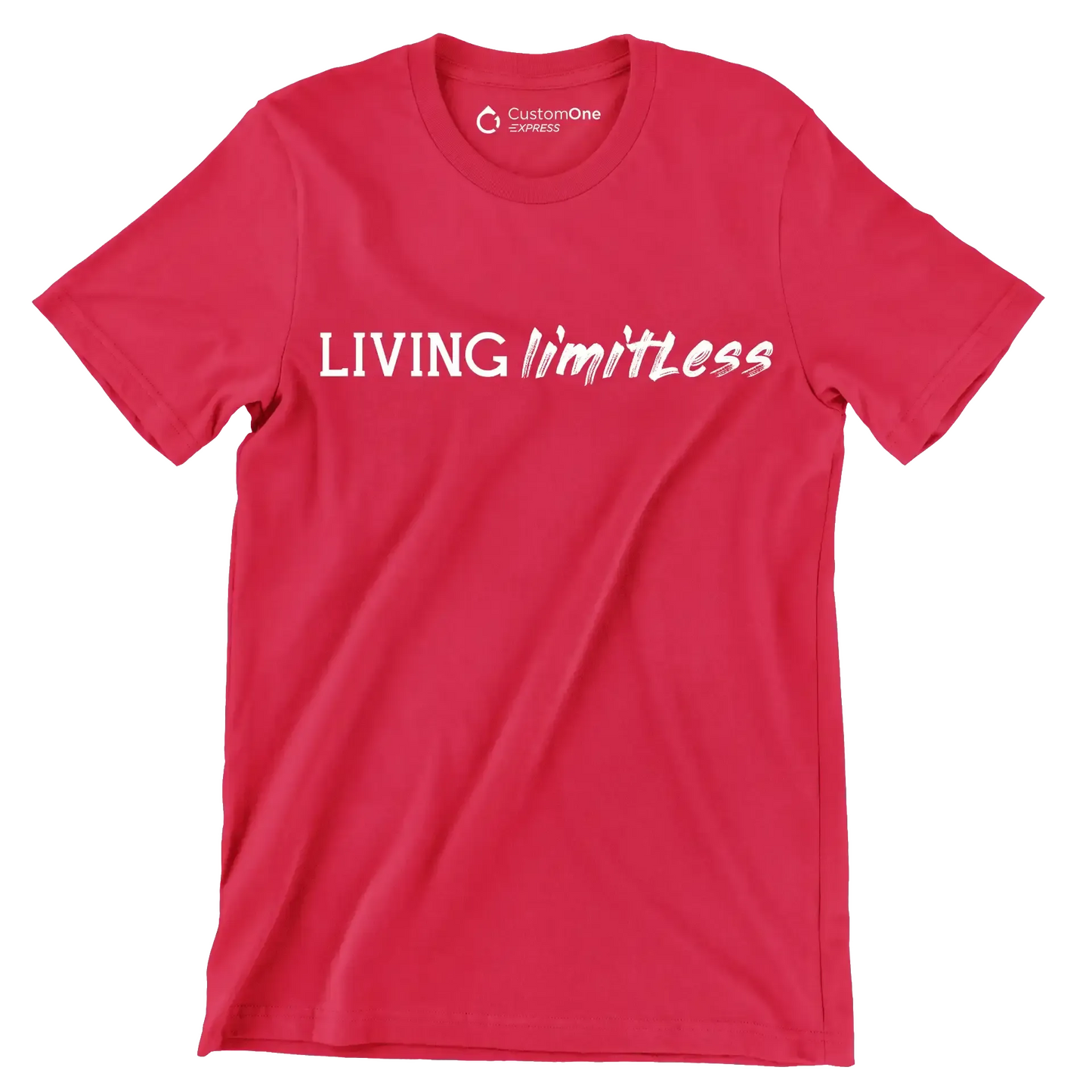 Living Limitless - Motivational Themed T-Shirt-Red-S-Custom One Express