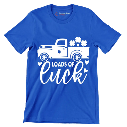 Loads of Luck - St. Patrick's Day T-Shirt-Blue-S-Custom One Express