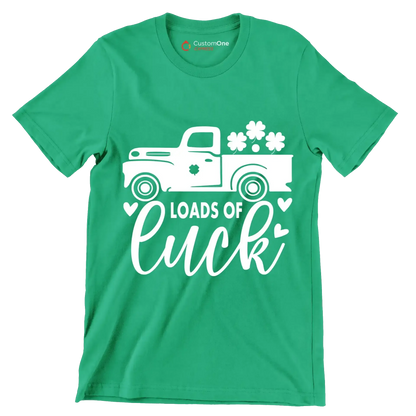 Loads of Luck - St. Patrick's Day T-Shirt-Green-S-Custom One Express