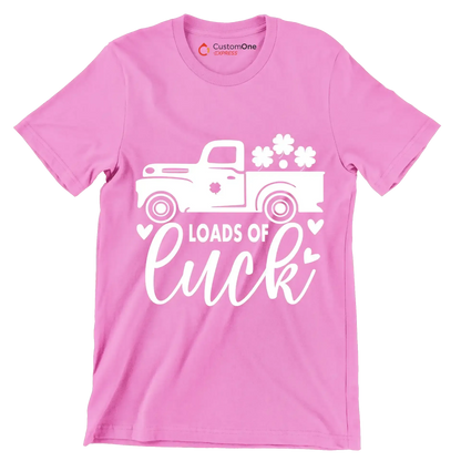 Loads of Luck - St. Patrick's Day T-Shirt-Pink-S-Custom One Express