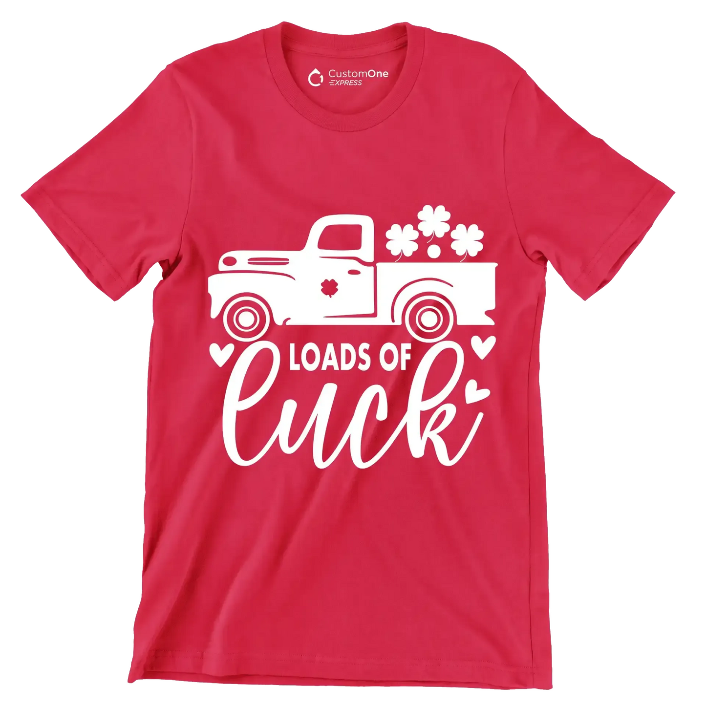 Loads of Luck - St. Patrick's Day T-Shirt-Red-S-Custom One Express