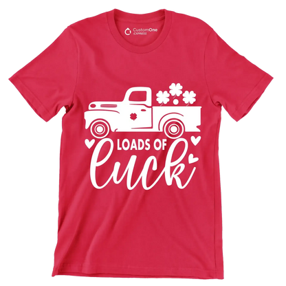 Loads of Luck - St. Patrick's Day T-Shirt-Red-S-Custom One Express