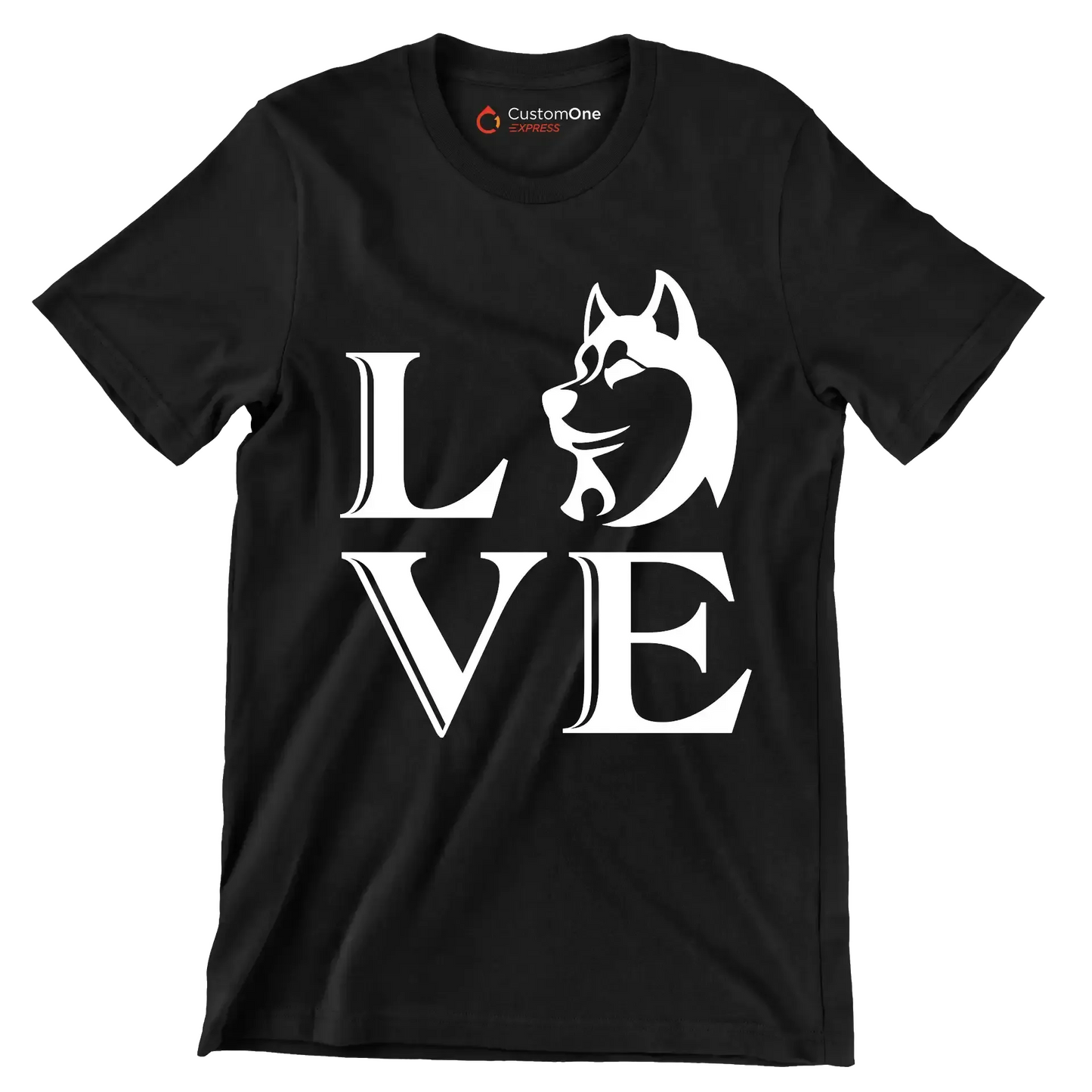 Love - Dog Themed T-Shirt-Black-S-Custom One Express