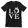 Love - Dog Themed T-Shirt-Black-S-Custom One Express