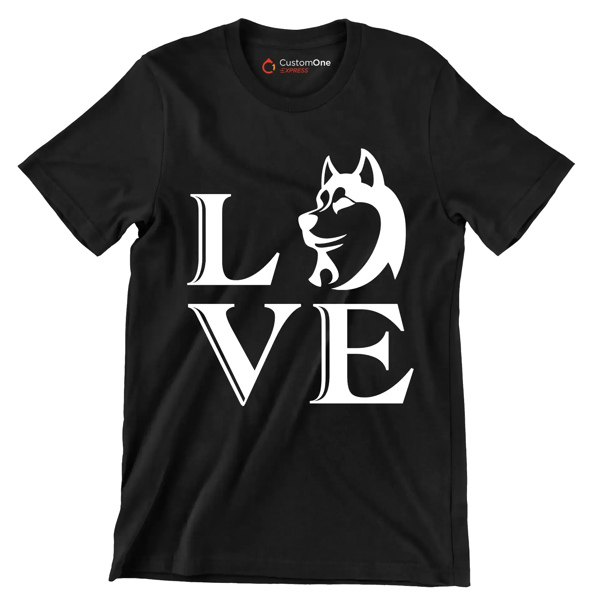 Love - Dog Themed T-Shirt-Black-S-Custom One Express