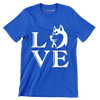 Love - Dog Themed T-Shirt-Blue-S-Custom One Express