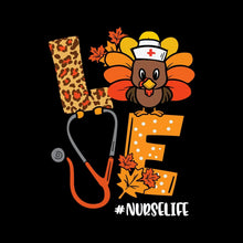 Love Nurselife - Thanksgiving Themed T-Shirt-Black-S-Custom One Express