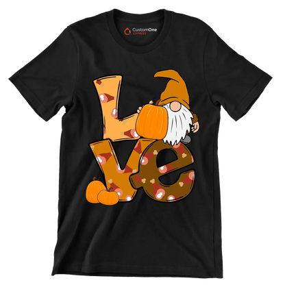 Love - Thanksgiving Themed T-Shirt-Black-S-Custom One Express