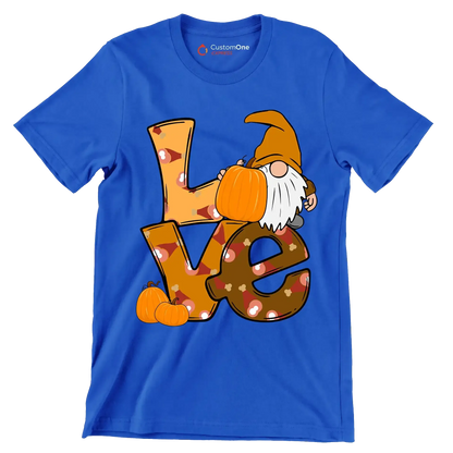 Love - Thanksgiving Themed T-Shirt-Blue-S-Custom One Express