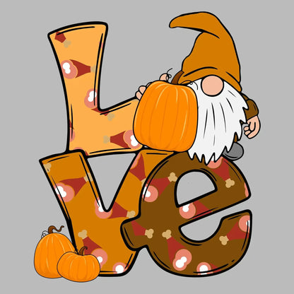 Love - Thanksgiving Themed T-Shirt-Black-S-Custom One Express