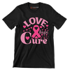 Love hope cure - Breast Cancer Awareness T-Shirt-Black-S-Custom One Express