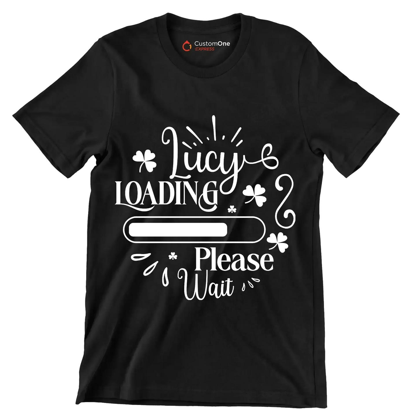 Luck Loading Please Wait - St. Patrick's Day T-Shirt-Black-S-Custom One Express