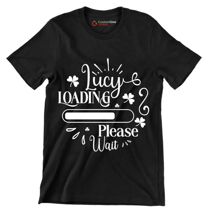Luck Loading Please Wait - St. Patrick's Day T-Shirt-Black-S-Custom One Express