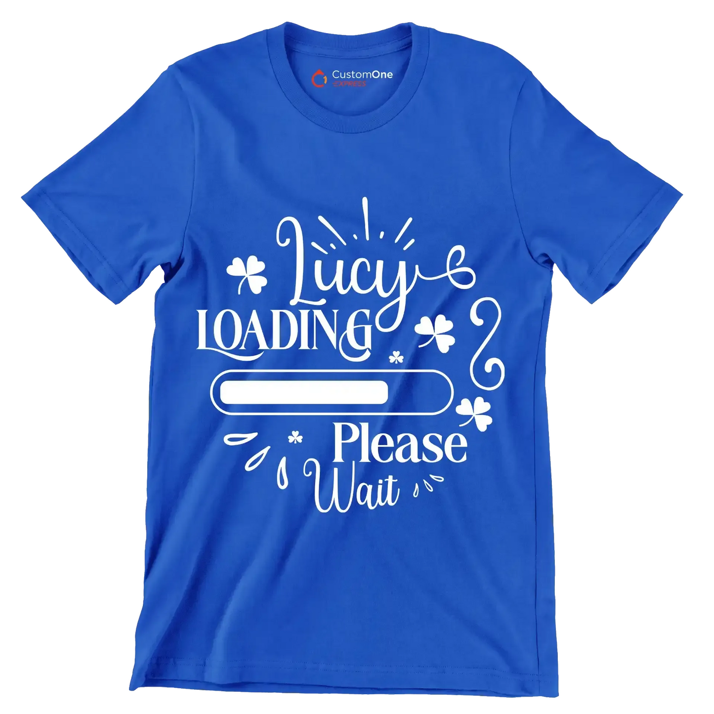 Luck Loading Please Wait - St. Patrick's Day T-Shirt-Blue-S-Custom One Express