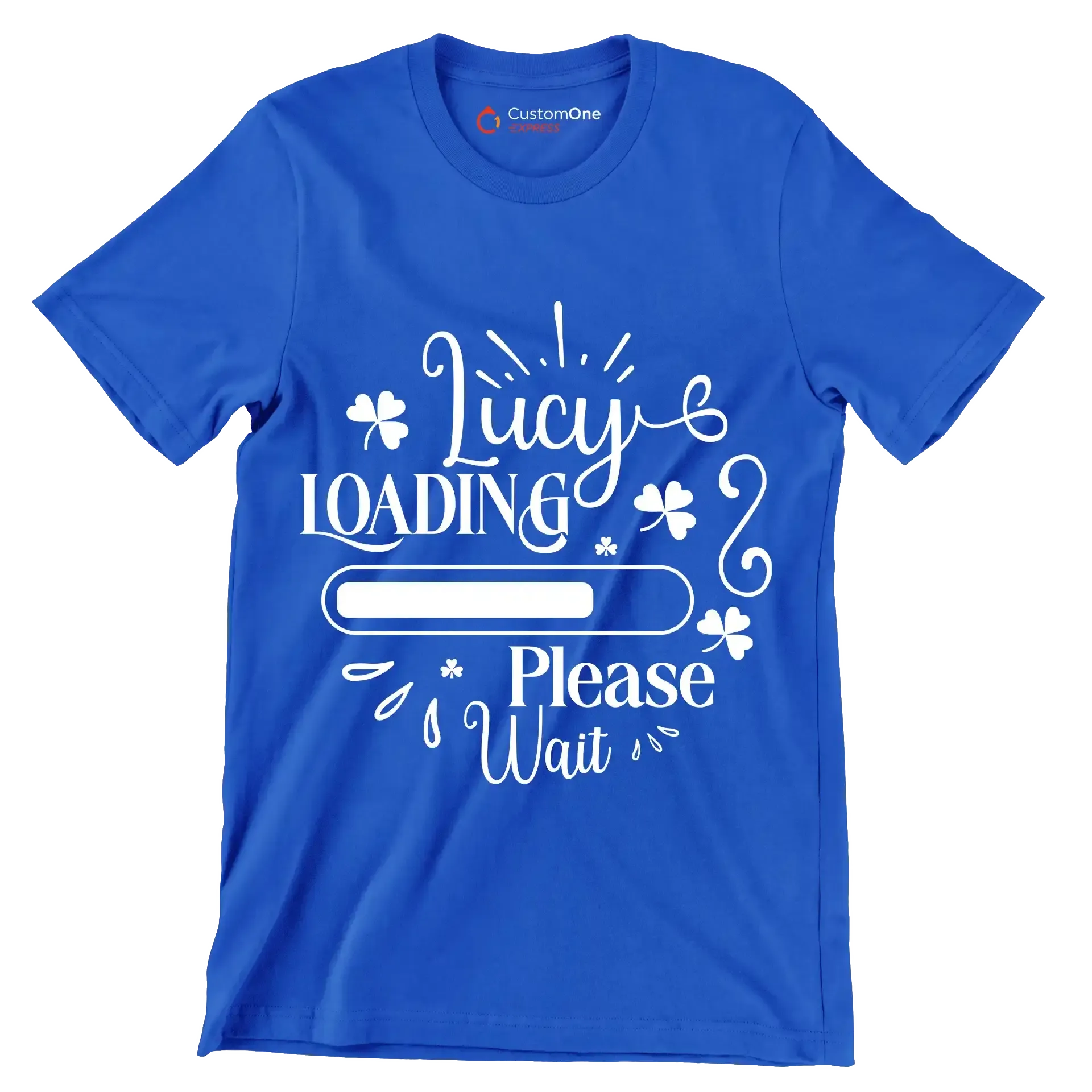 Luck Loading Please Wait - St. Patrick's Day T-Shirt-Blue-S-Custom One Express