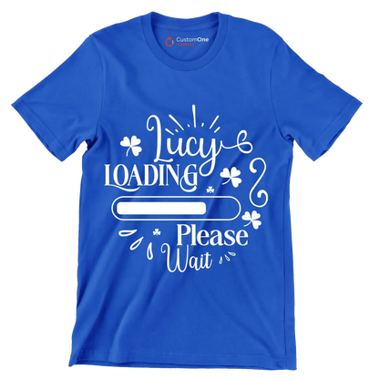 Luck Loading Please Wait - St. Patrick's Day T-Shirt-Blue-S-Custom One Express