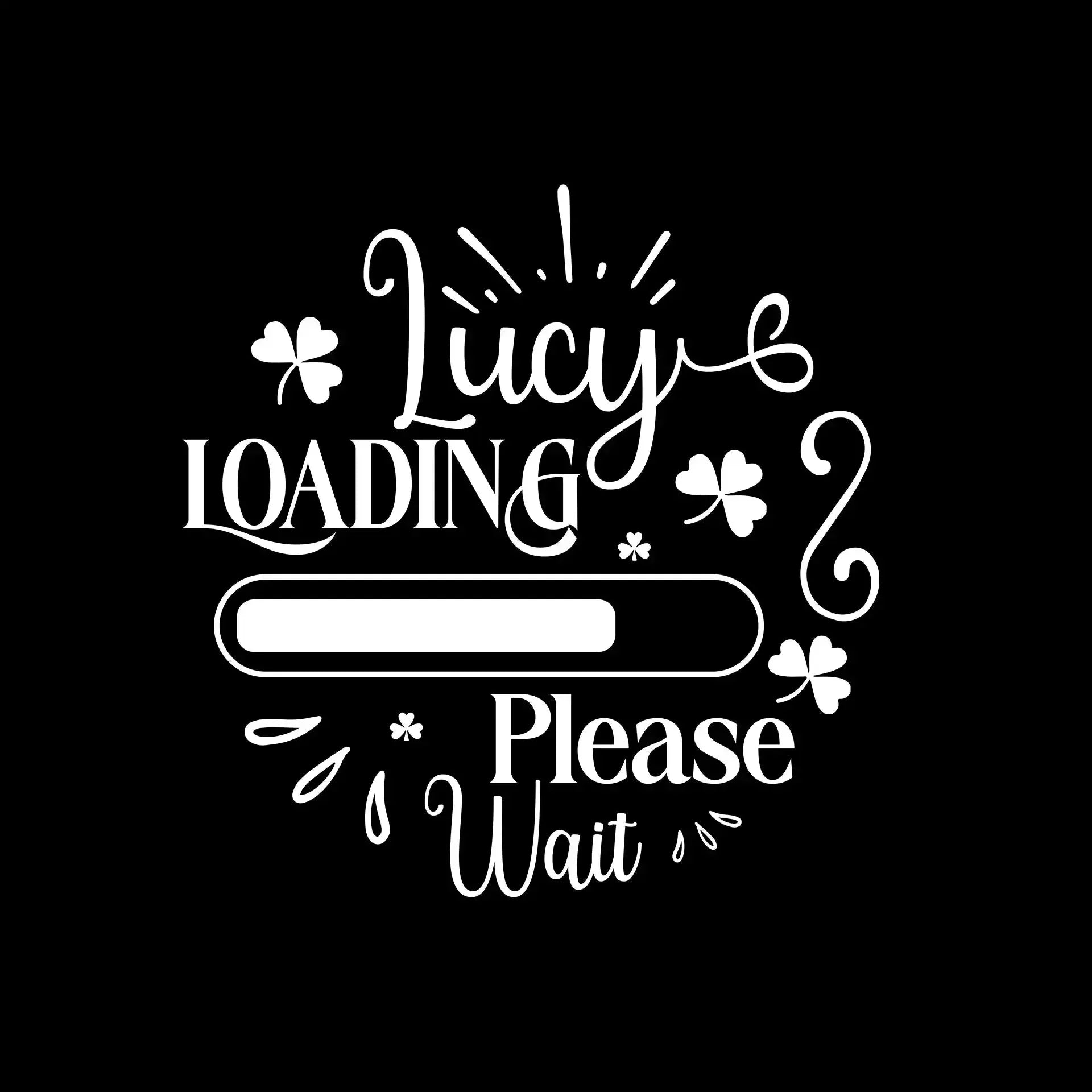 Luck Loading Please Wait - St. Patrick's Day T-Shirt-Black-S-Custom One Express