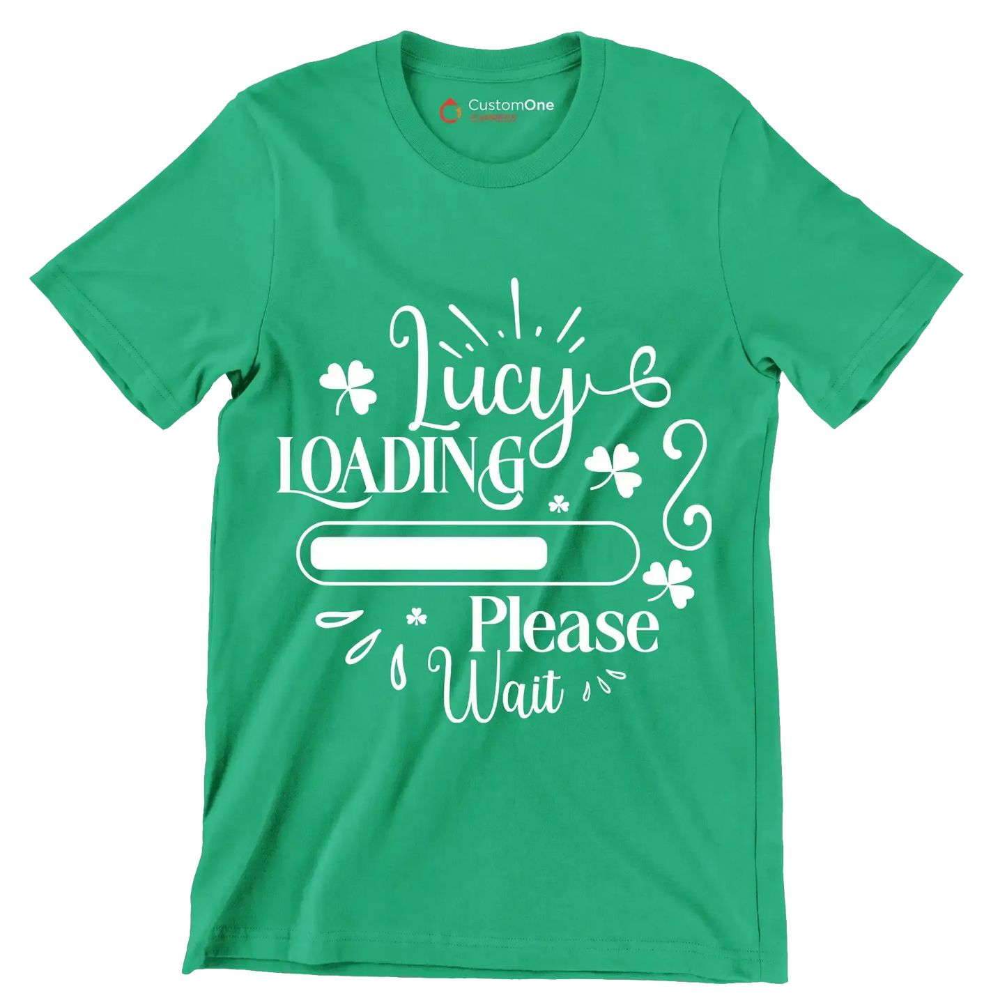 Luck Loading Please Wait - St. Patrick's Day T-Shirt-Green-S-Custom One Express